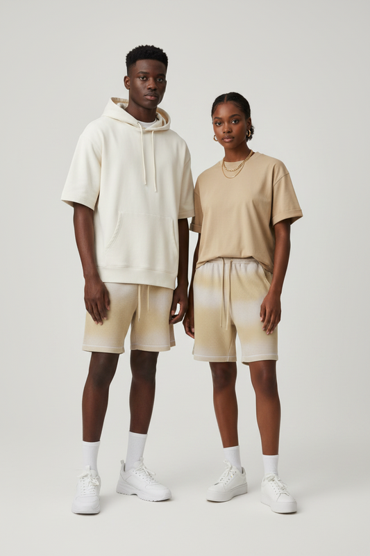Brooklyn Republic Essentials™ Sunfade Waffle Raw Hem Shorts