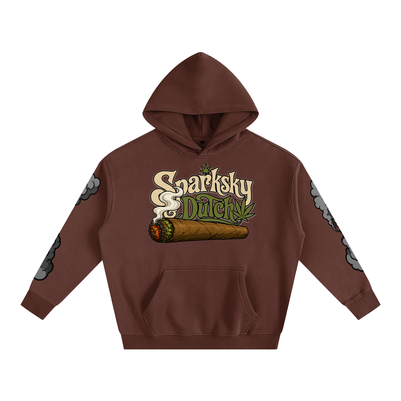 "Sparksky & Dutch" Oversize Fleeced Hoodie