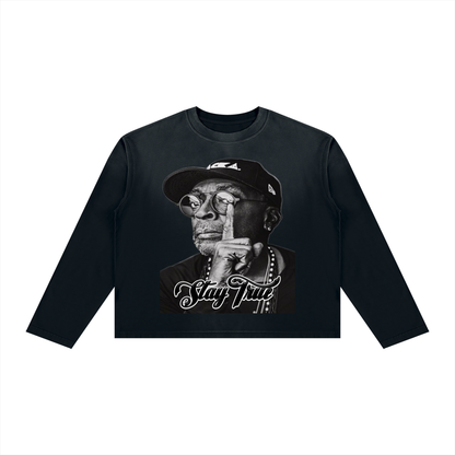"SPIKE" Sunfade Boxy Long Sleeve T-Shirt
