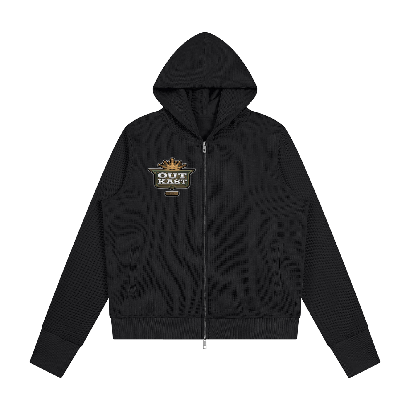 "Outkasted" Women's Waffle Full Zip Hoodie