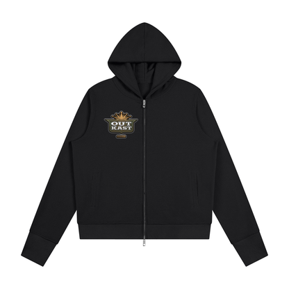 "Outkasted" Women's Waffle Full Zip Hoodie