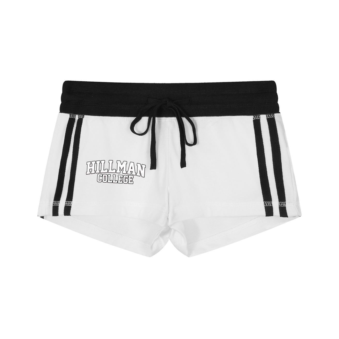 "Hillman College" Women's Contrast Stripe Track Shorts
