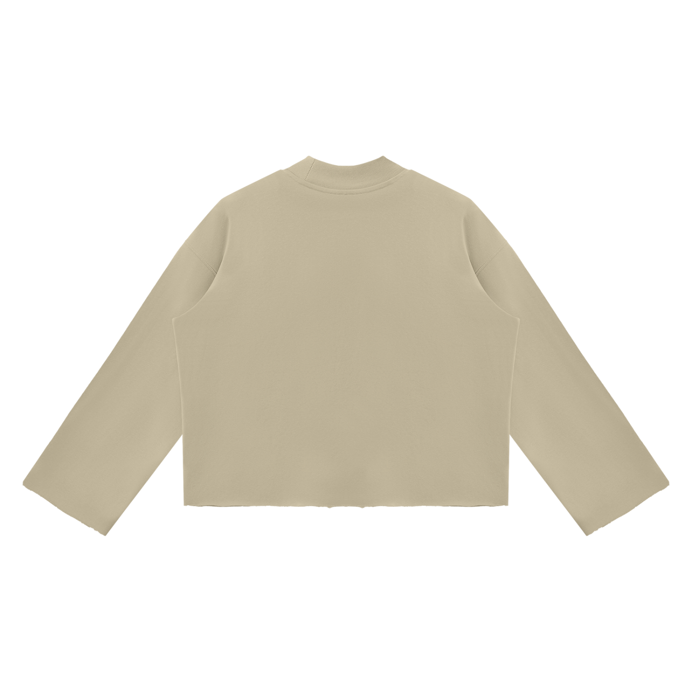 PYN™ "WUSA" Women's Mock Neck Raw Edge Boxy Sweatshirt