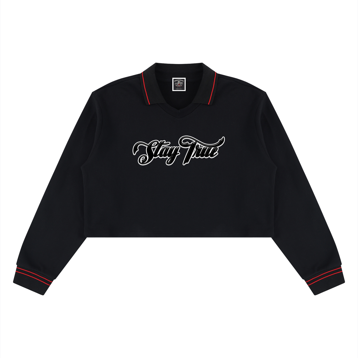 Brooklyn Republic essentials™ Women's Crop Collared Sweatshirt