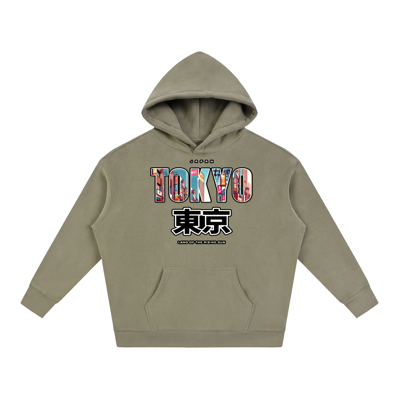 "Land of the Rising Sun" Oversize Fleeced Hoodie