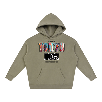"Land of the Rising Sun" Oversize Fleeced Hoodie