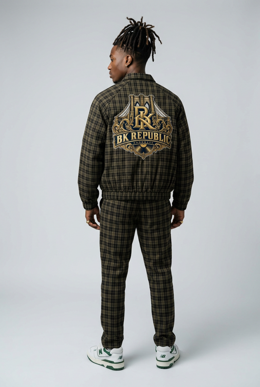 Brooklyn Republic Essentials™ "Da Boom Bap"  Plaid Wide Leg & Jogger Set
