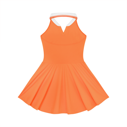 "Brooklyn Republic Essentials" Women's Collared Halter A-Line Tennis Dress