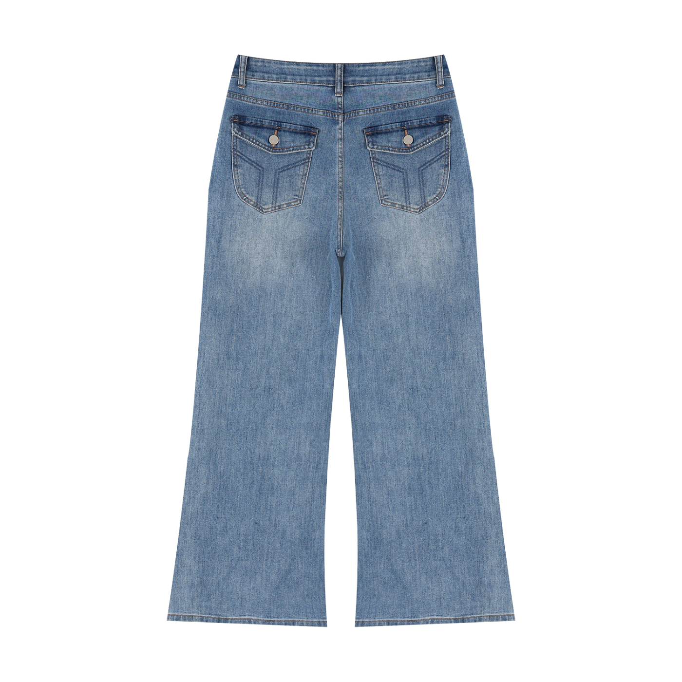 "Brooklyn Republic Essentials" Women’s Vintage Wash Wide Leg Jeans