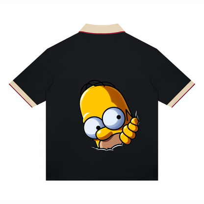 Homer Simpson™ "Peekaboo" Color Block Polo Shirt