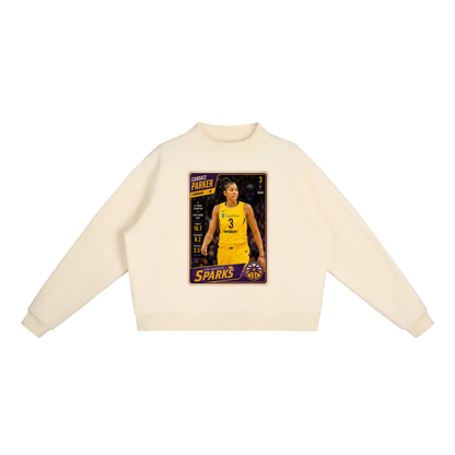 "Candace Parker" Fleece Mock-Neck Crew Sweatshirt