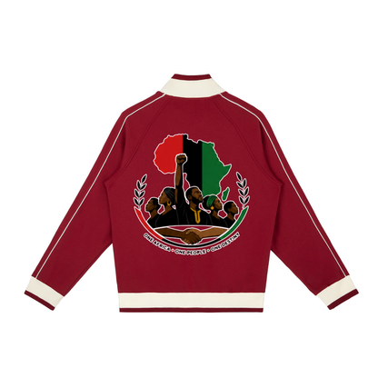 "One Blood" Raglan Sleeve Zip Track Jacket