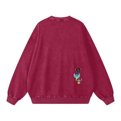 "Bootleg Theory" Snow Washed Oversized Sweatshirt