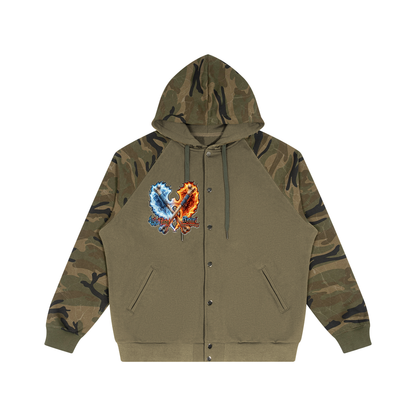 PYN™ "The Final Chamber" Camo-Splice Raglan Zip Hoodie