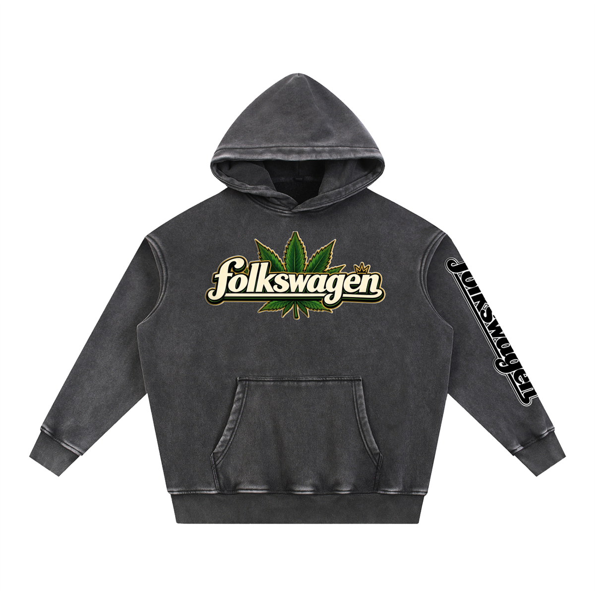 "Road Trip" Snow Wash Fleece Oversize Hoodie