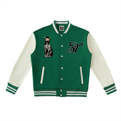 Brooklyn Zoo™ "Selina Kyle" Two-Tone Fleeced Varsity Jacket