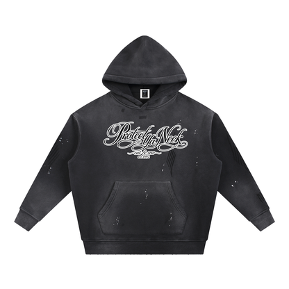 PYN™ x BKRP™ "Cut & Sew" Vintage Washed Frayed Fleece Hoodie