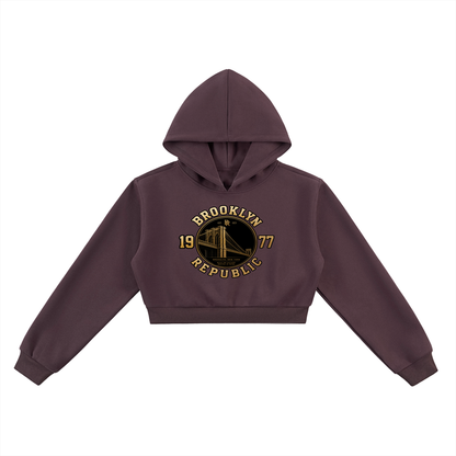 "Brooklyn Republic Essentials" Cropped Hoodie