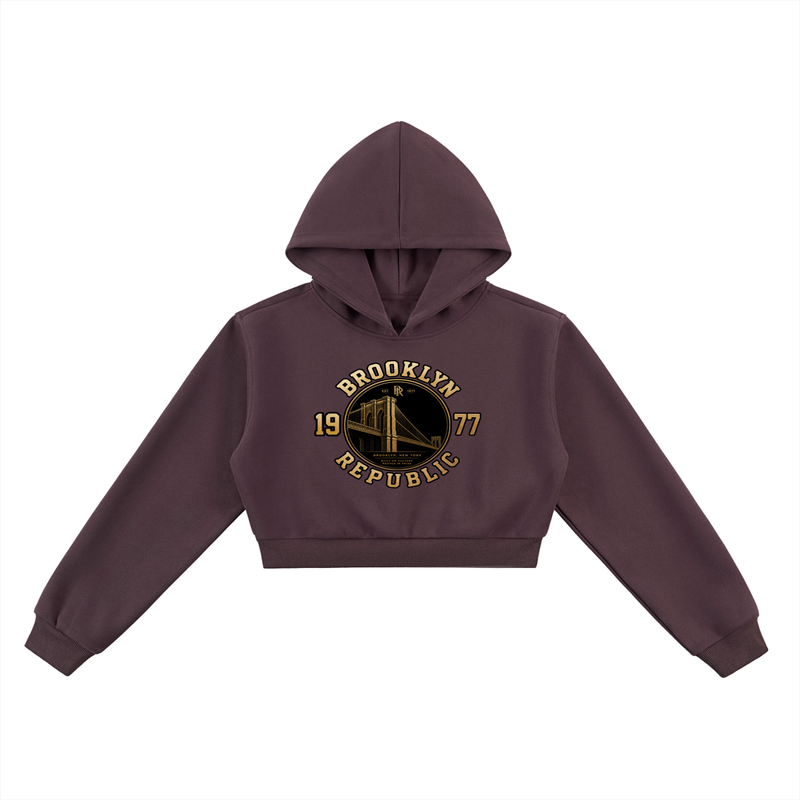 "Brooklyn Republic Essentials" Cropped Hoodie