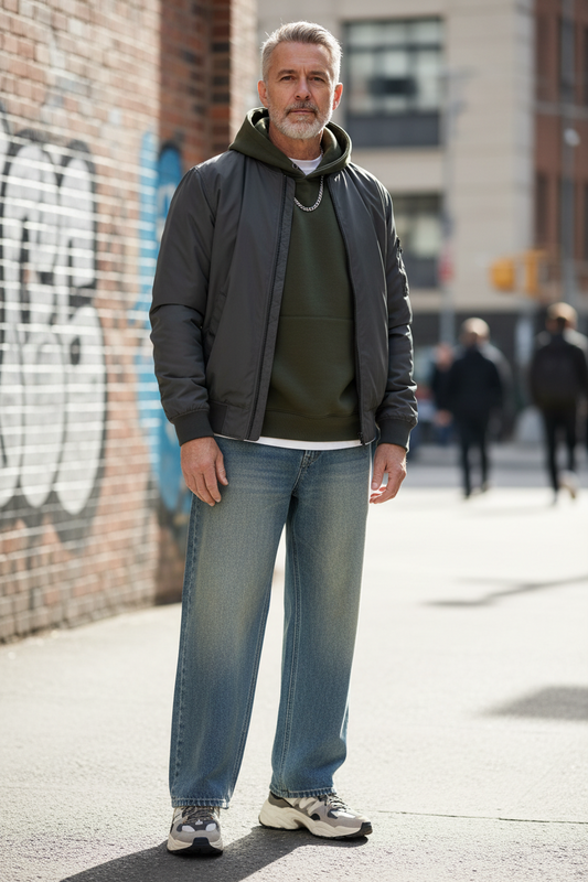 Brooklyn Republic Essentials™  Men’s Vintage Wash Wide Leg Jeans