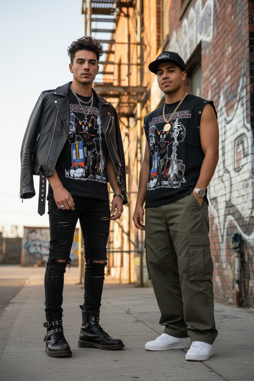"We form like Voltron" Distressed Grommet Eyelet Tank Top