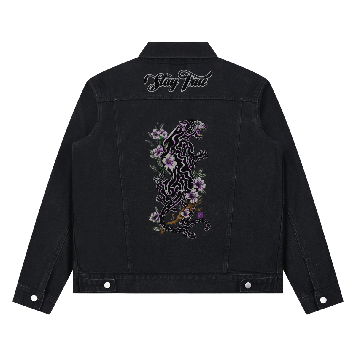 Brooklyn Zoo™ "Black Cat" Vintage Wash Denim Jacket