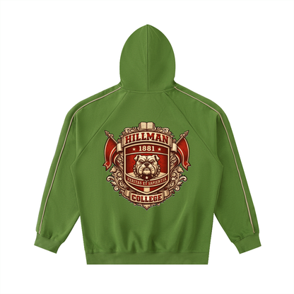 “Hillman” Contrast Piping Raglan Hoodie