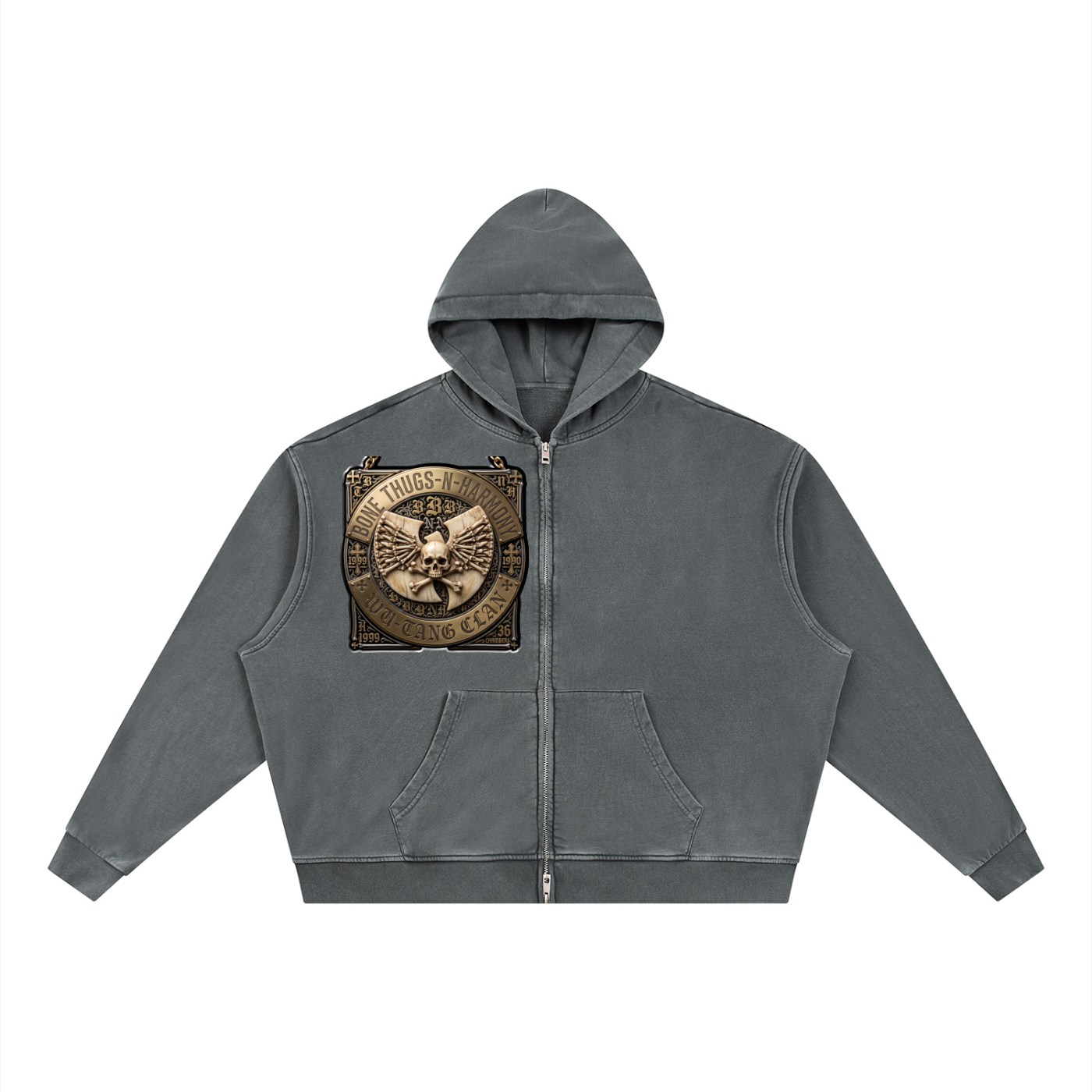 PYN™ "The Final Chamber" Legacy Vintage Wash Full Zip Boxy Hoodie