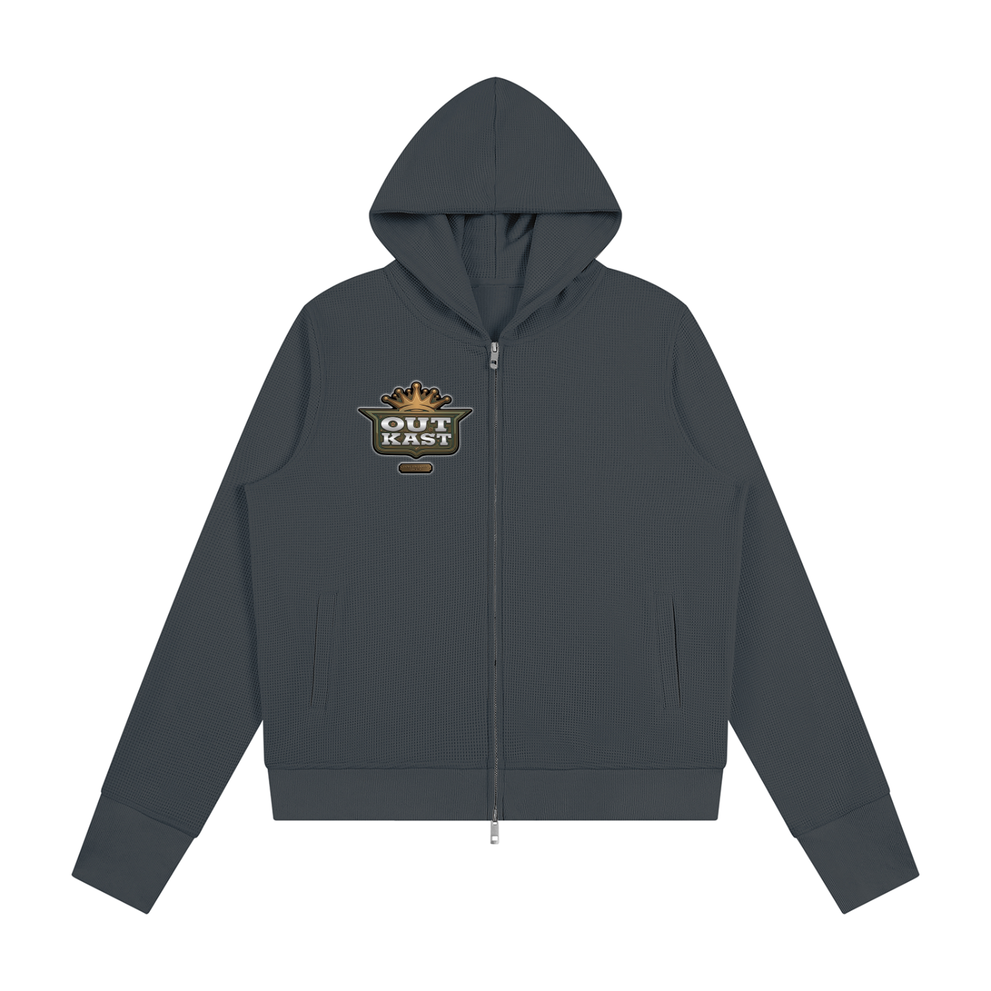 "Outkasted" Women's Waffle Full Zip Hoodie