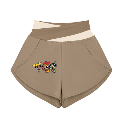 Body by Brie "Powerpuff Girls" Women's Paneled High-Waisted Yoga Set