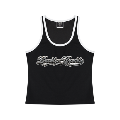 "Brooklyn Strong" Women's Color Block Cropped Tank Top