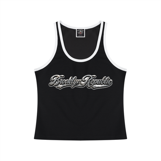 "Brooklyn Strong" Women's Color Block Cropped Tank Top