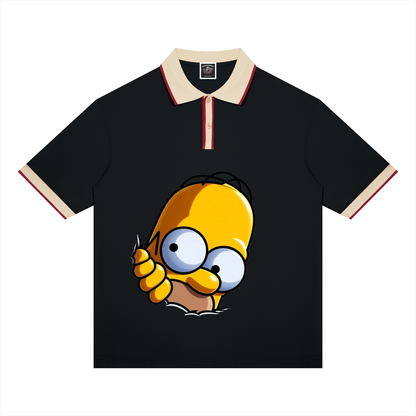 Homer Simpson™ "Peekaboo" Color Block Polo Shirt