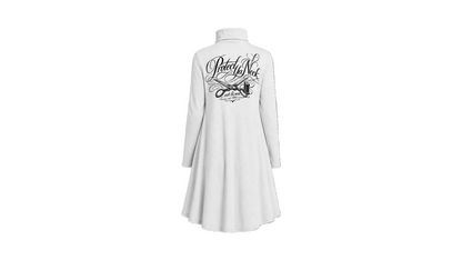 PYN™ x BKRP™ "Cut & Sew" Women's Ruffle Neck Long Sleeve