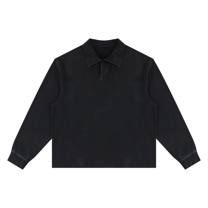 "Rebels of a Cause" Loose Long Sleeve Polo Shirt