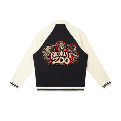 Brooklyn Zoo™ "Father Mantis" Contrast Raglan Sleeve Baseball Jacket