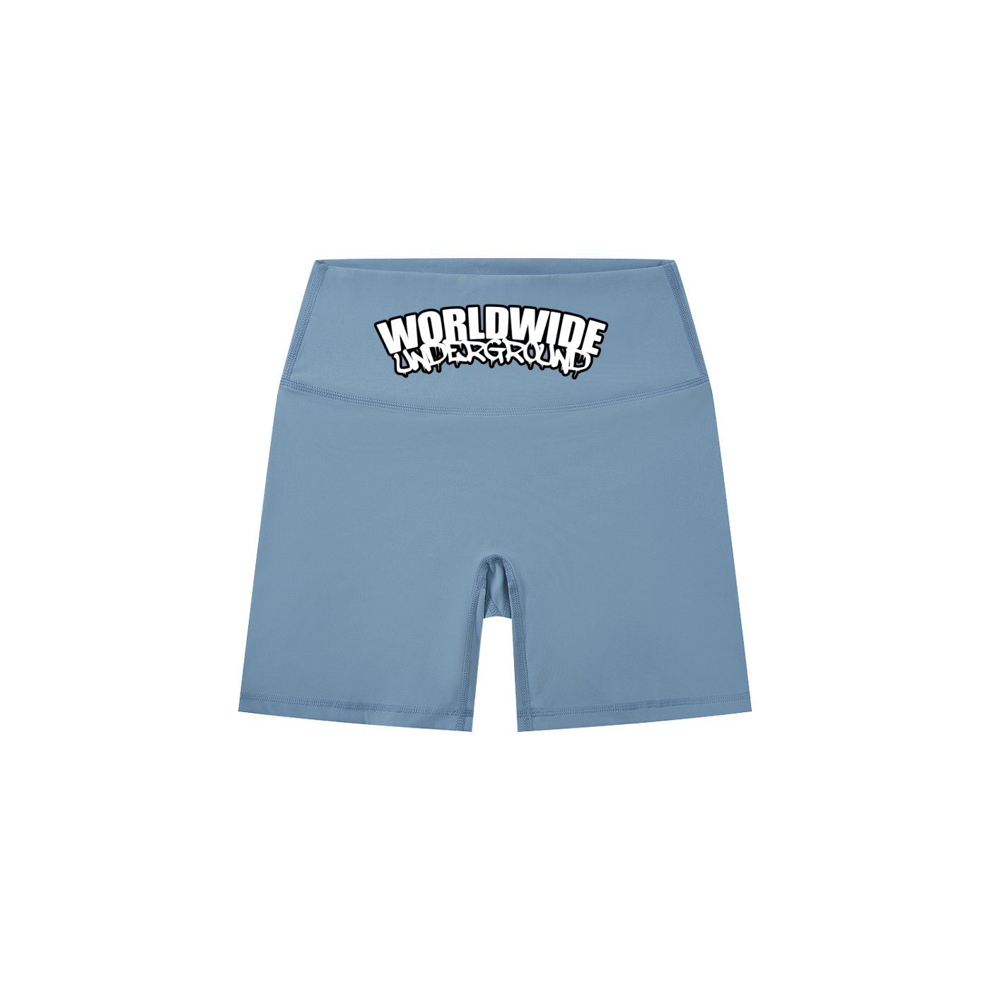 “Worldwide Underground” High-Waisted Biker Shorts