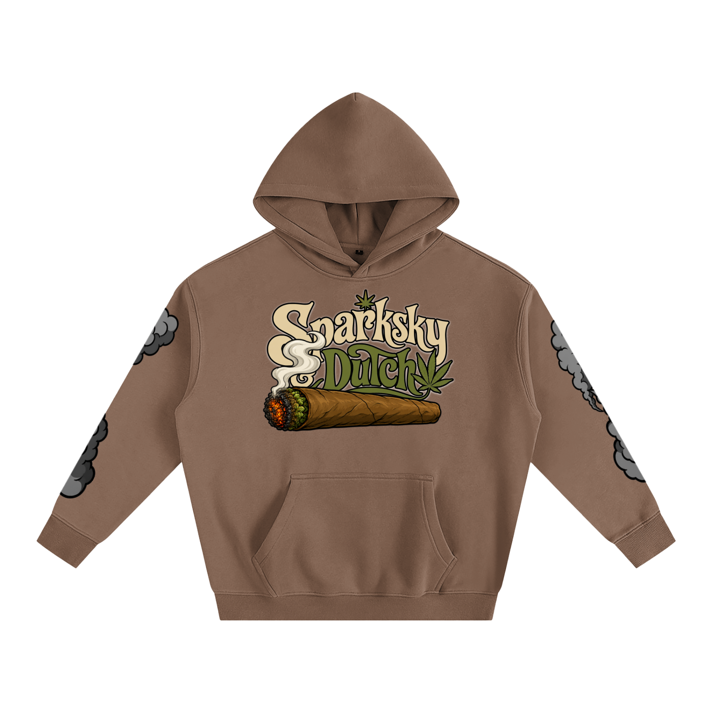 "Sparksky & Dutch" Oversize Fleeced Hoodie