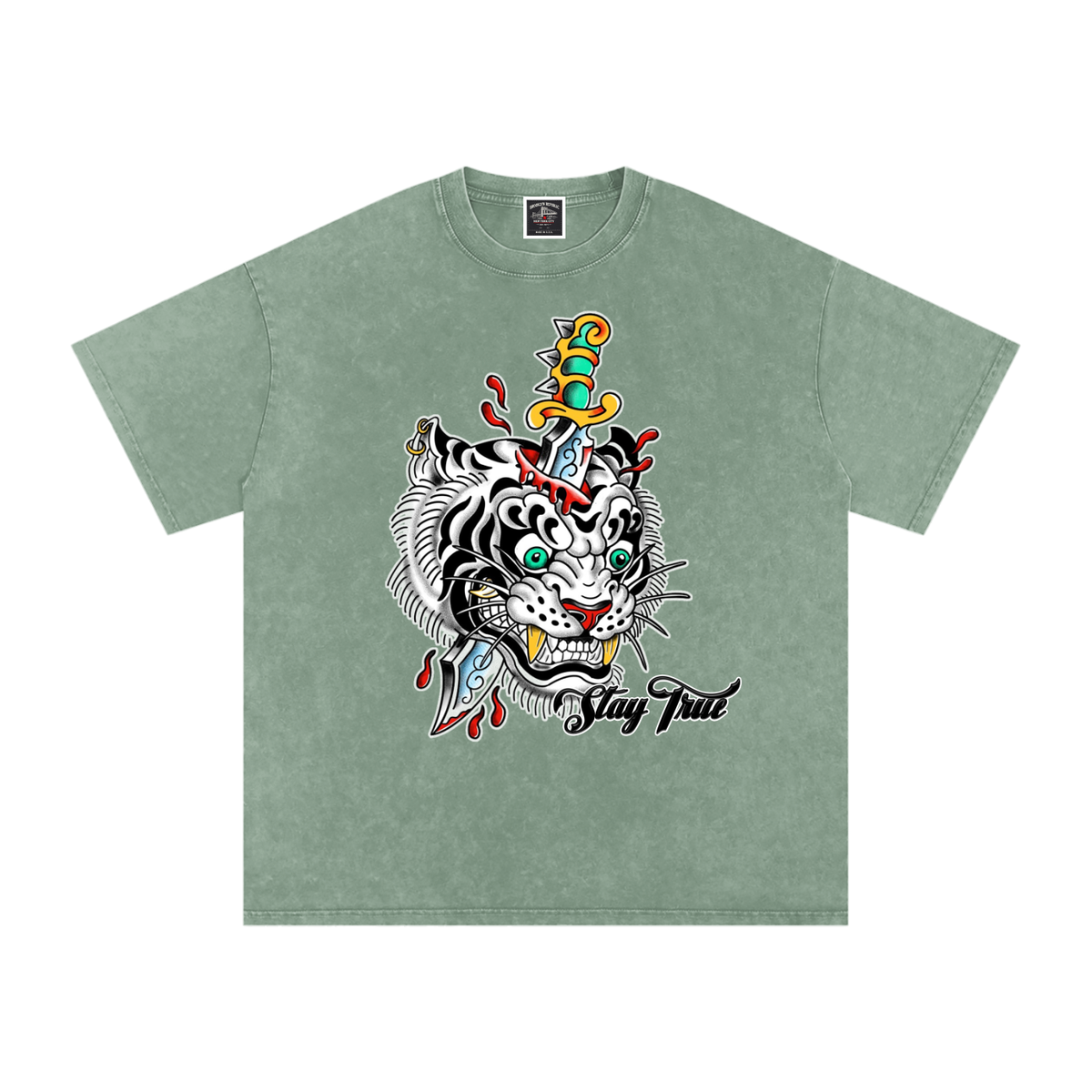 Brooklyn Zoo™ "Ed Hard-ly" Snow Washed Oversized Cotton T-Shirt