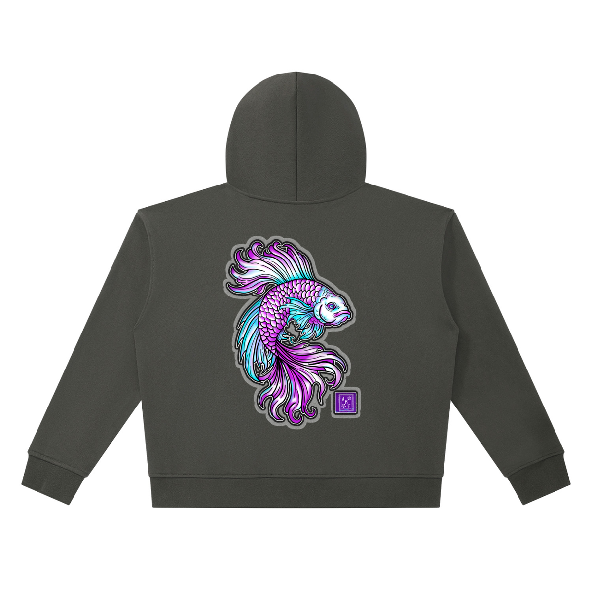 Brooklyn Zoo™ "Don't Be Koi"  Heavyweight Full Zip Boxy Hoodie