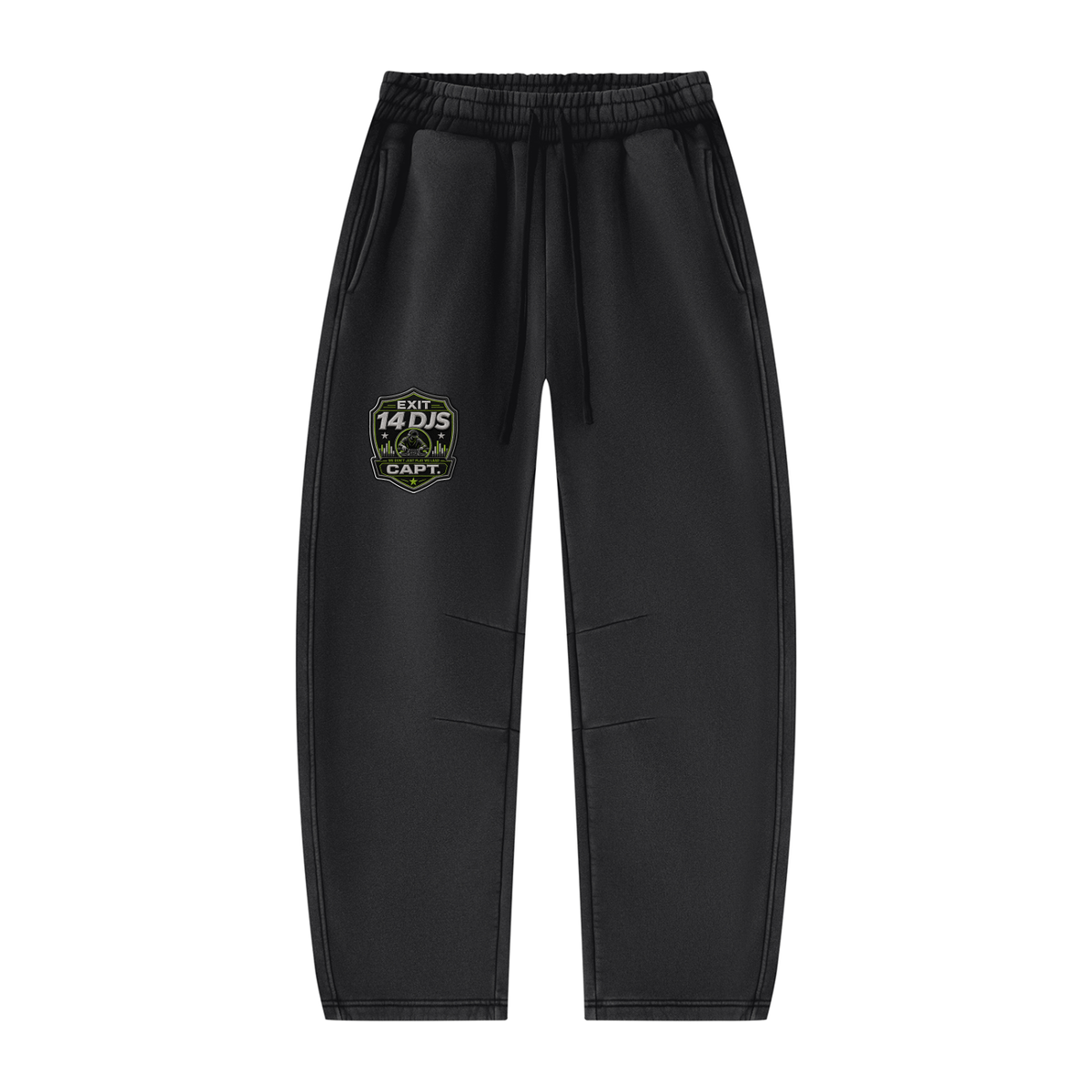 "Exit 14"  Vintage Wash Barrel Leg Fleece Sweatsuit