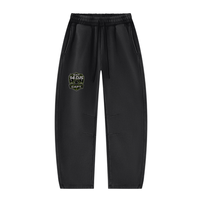 "Exit 14"  Vintage Wash Barrel Leg Fleece Sweatsuit