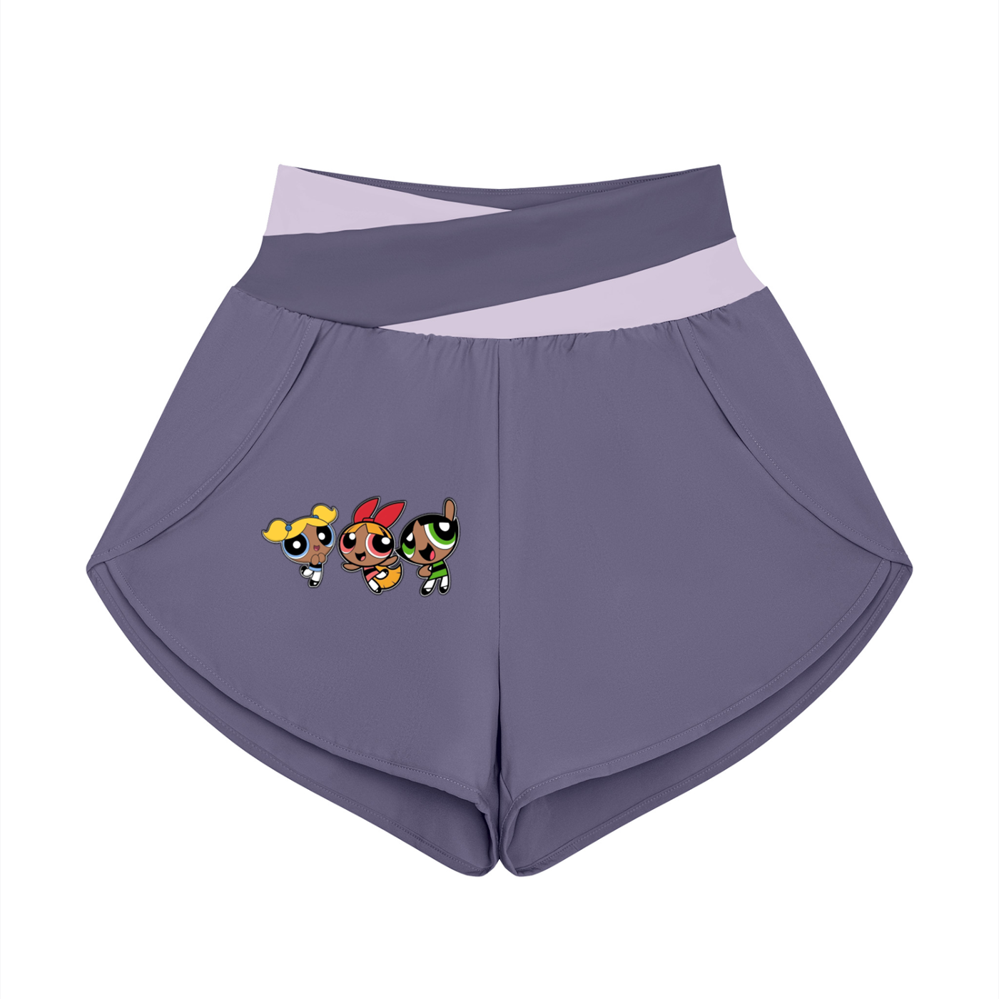 Body by Brie "Powerpuff Girls" Women's Paneled High-Waisted Yoga Set
