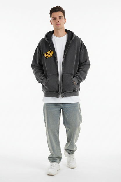 "DREAM CHASERS™ " Full-Zip Boxy Fleece Hoodie