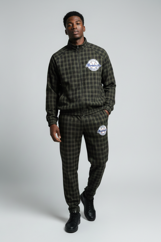 NLB™ "KC Monarchs" Plaid Full-Zip Track Set