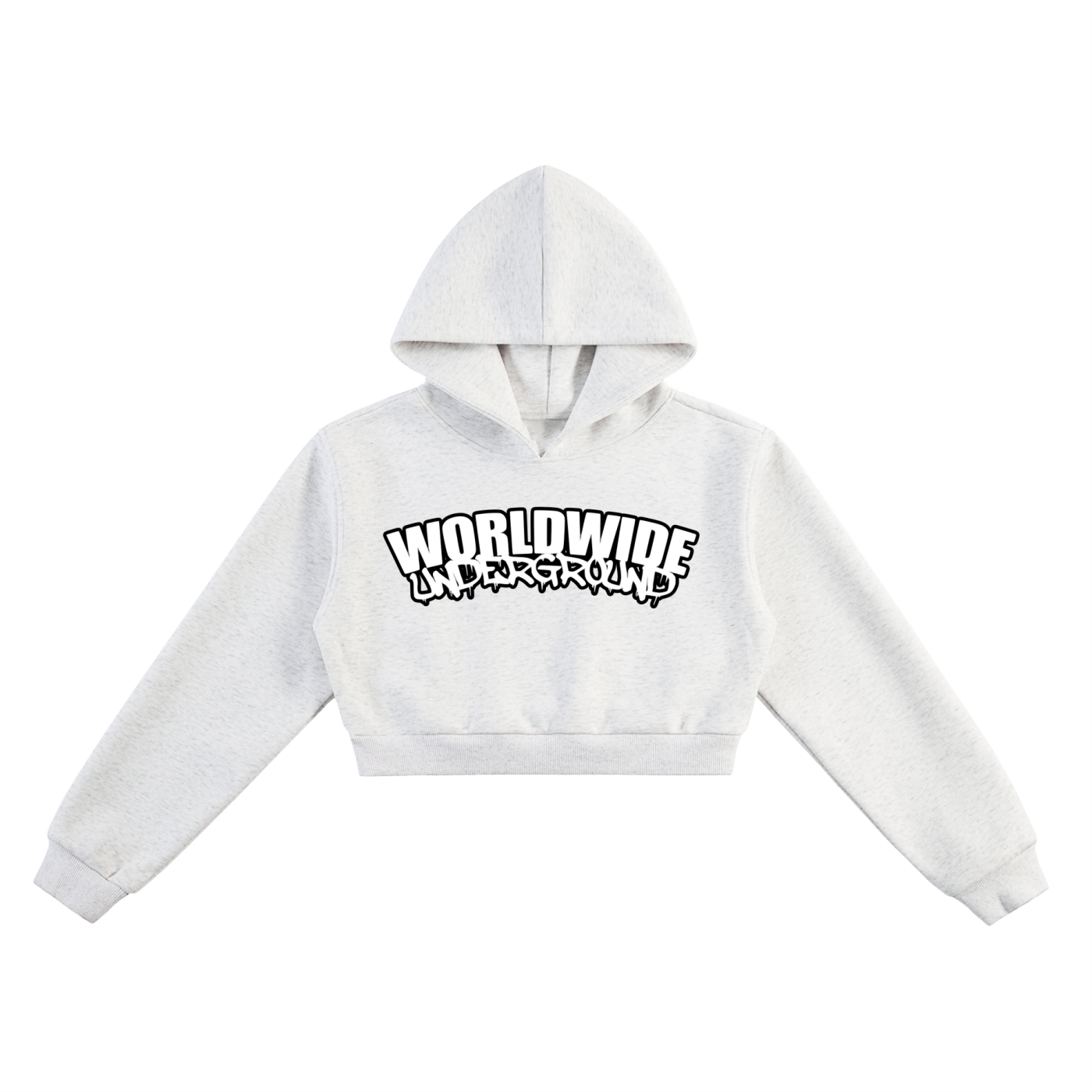 "Worldwide Underground" Cropped Hoodie
