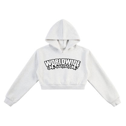 "Worldwide Underground" Cropped Hoodie
