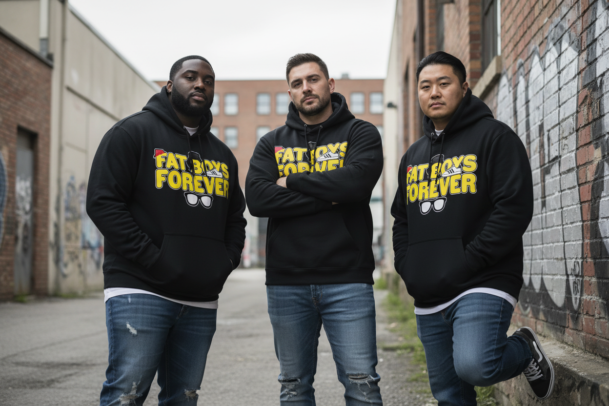 "Fat Boys Forever" Relaxed Fit Hoodie