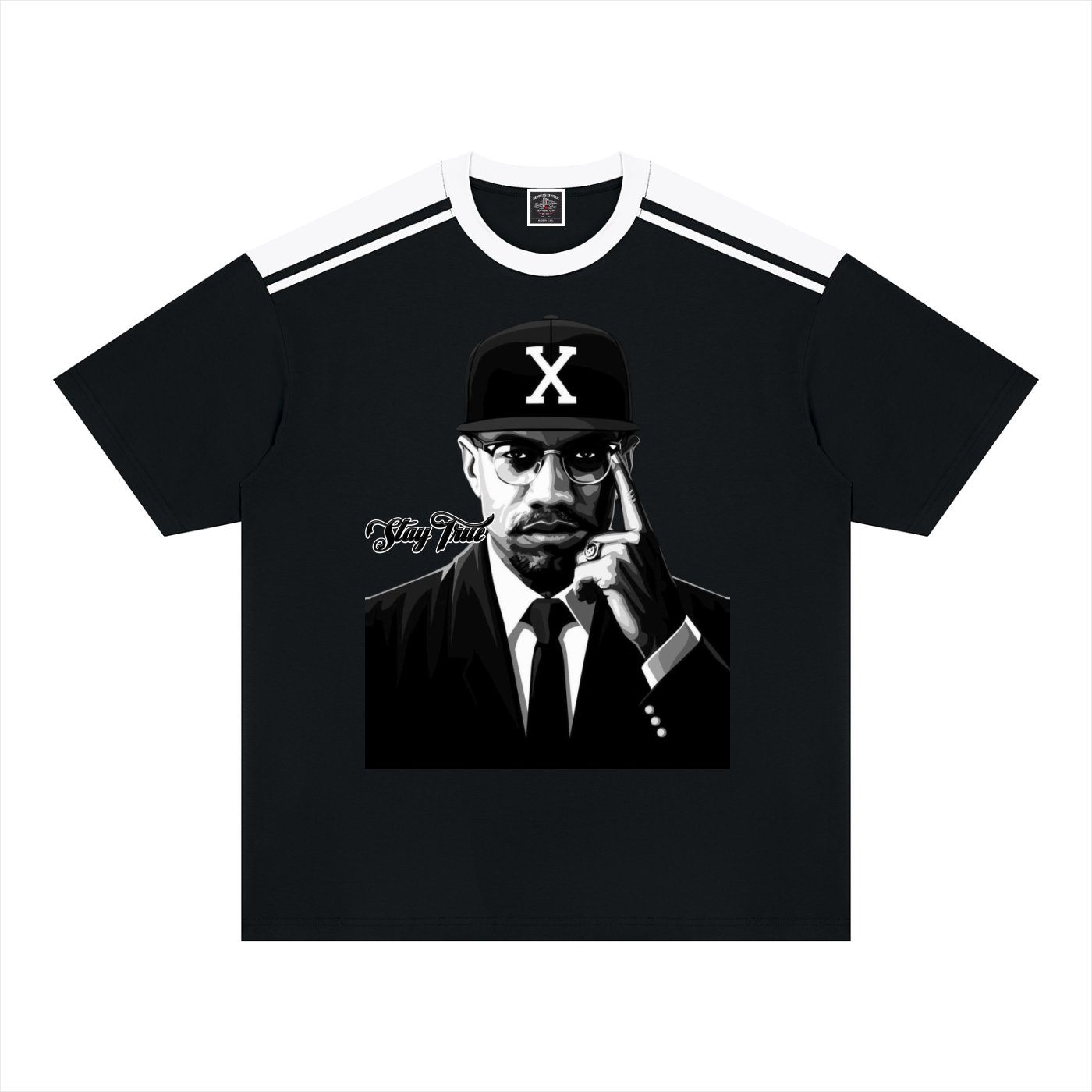 "X" Color Block Loose T-Shirt