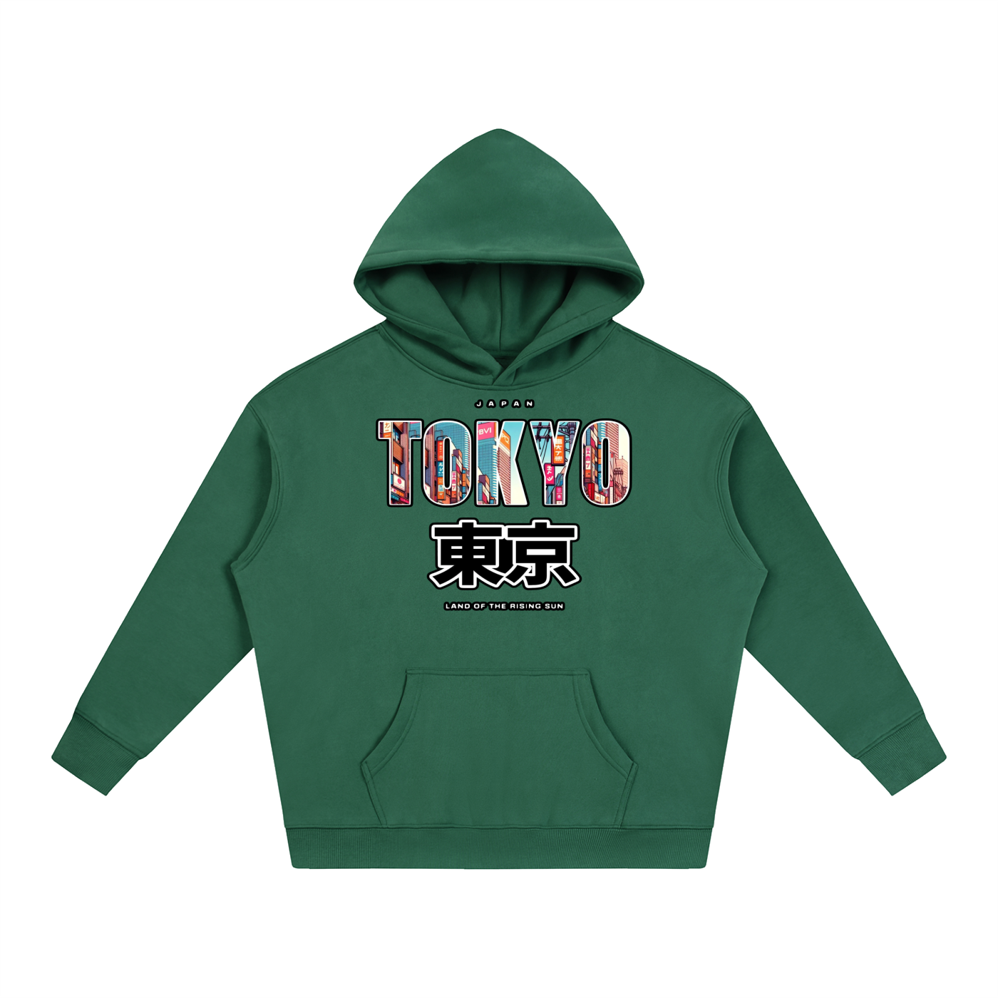"Land of the Rising Sun" Oversize Fleeced Hoodie